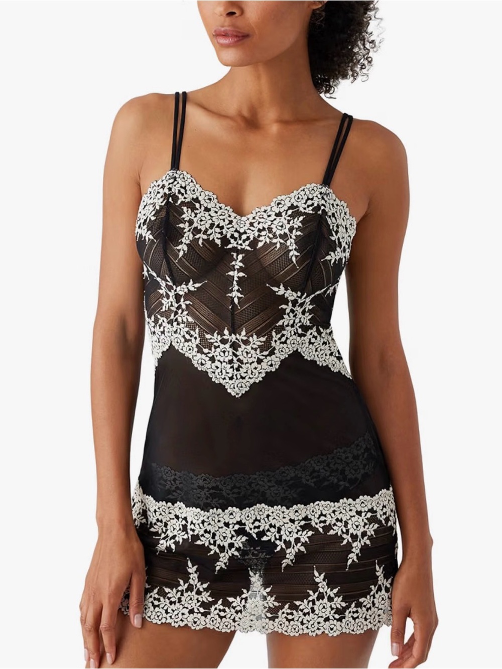 Lingerie Wacoal Black and Ivory Labeled Garment with Mask - Sexy